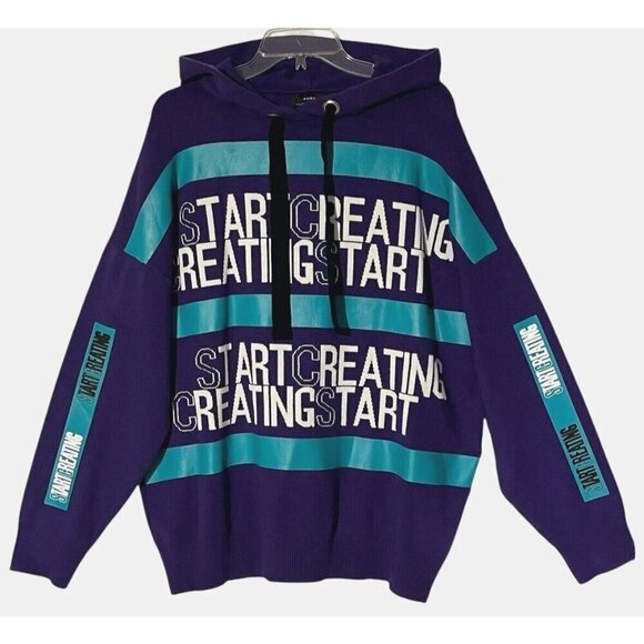 New Zara Start Creating Purple Athletic Hoodie Pullover Sweater - Picture 1 of 8